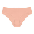 JOGOGO Wholesale Customize Ladies Laser Cut Low Waist Ruffles Trim Panty Women Comfortable Ice Silk Invisible Seamless Panties