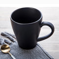 Shengjing Custom 360ml Ceramic Coffee Mug High Quality Handgrip with Brand Logo Black Color for Milk Cup & Water Mug Use