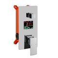 Digital Display Multi Function Shower Control Mixer Valve Concealed Black Shower Faucet Valve