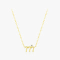 Gold Color Neck Chain for Women Fine Jewelry Accessories 925 Sterling Silver Lucky Number 777 Pendant Necklace