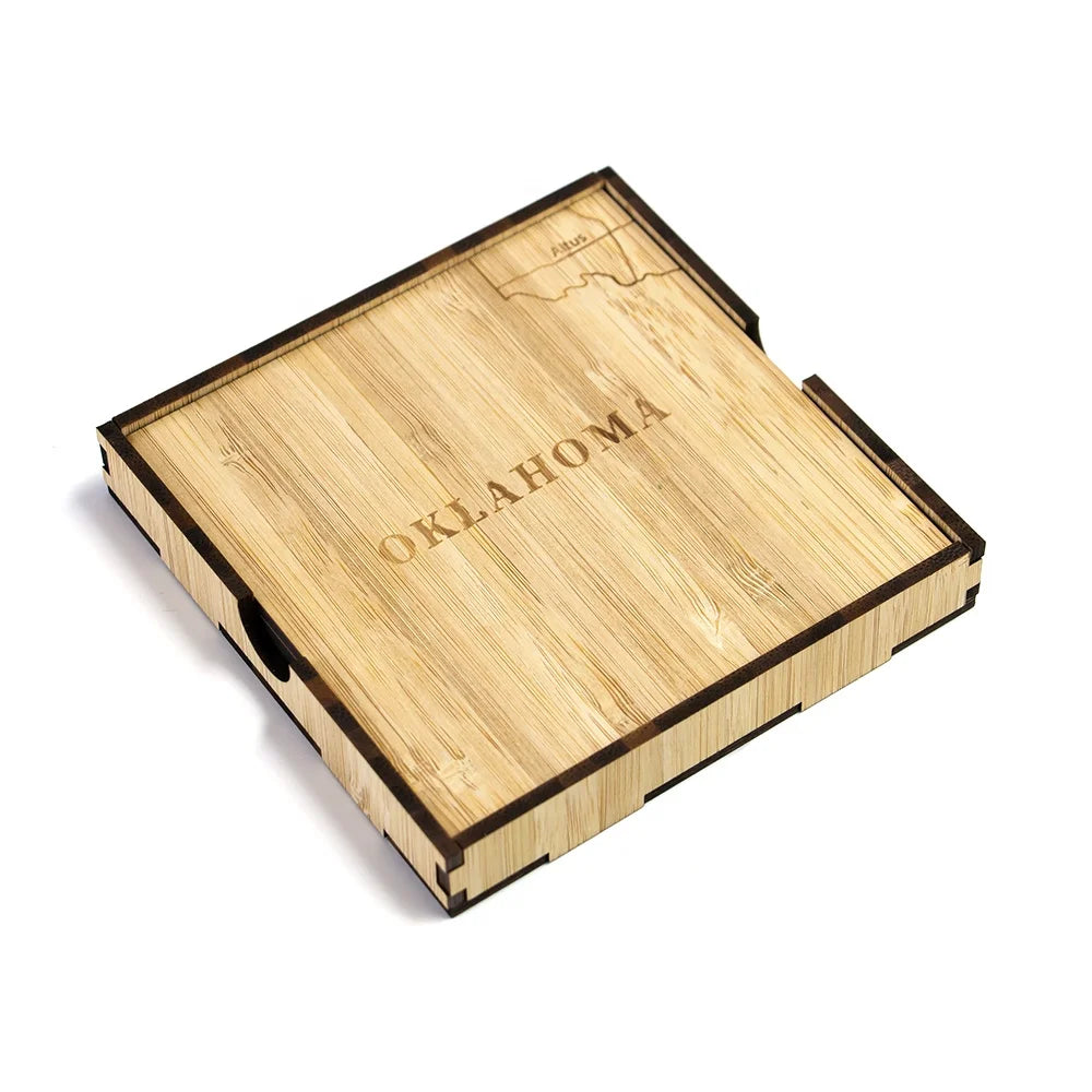 Eco-friendly Custom Bamboo  Drink coaster