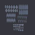 NEW Hot 12pcs Transparent French Matte Dual Form Nail Tips Extension Silicone Gel Pad
