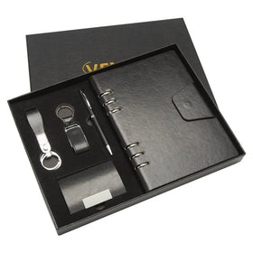 2026 Top Selling Items Cooperational Products Business Loose Leaves Notebook With Pen Gift Set for Business Men and Official Men