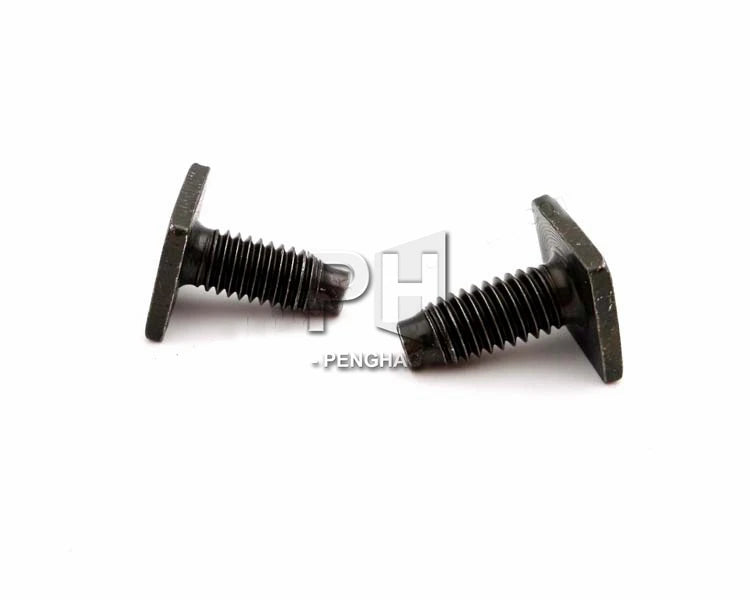 M6x15mm T-bolts Screw square Flat Head T Type Screws Studs Bolt Head Size 12mmx12mm Yellow Zinc Plated T-shape Bolts