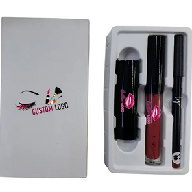 3 Pcs Waterproof Custom Logo Brand Nude Vegan Lipstick Matte Mini Private Label Liquid Lip Gloss Lip Gloss Set