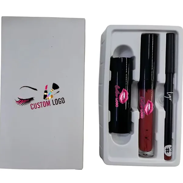 3 Pcs Waterproof Custom Logo Brand Nude Vegan Lipstick Matte Mini Private Label Liquid Lip Gloss Lip Gloss Set