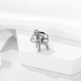 Small Charms Fashion Jewelry Balloon Anime Dog Cute Puppy Dog Charm Pendant Stainless Steel Pendants for Jewelry Making