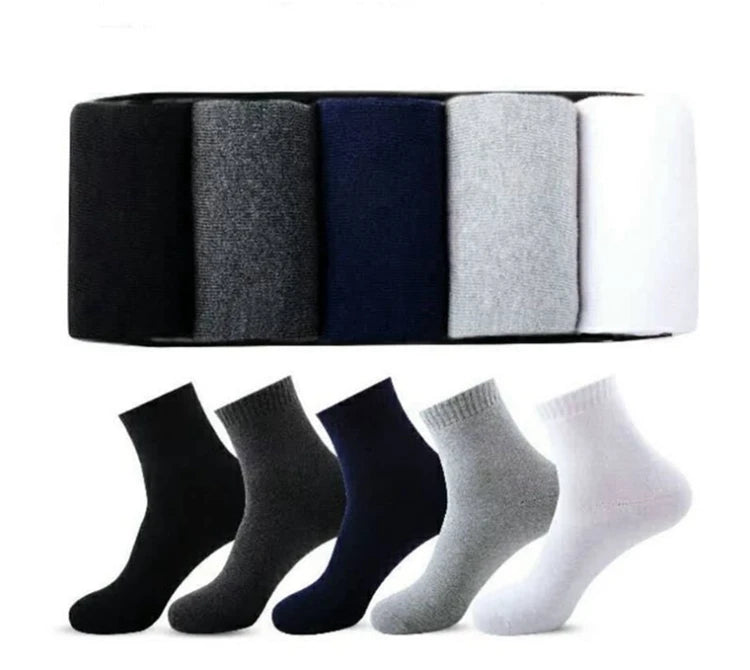 Wholesa Men's Business Bamboo Cotton Socks Tube Socks Bamboo Fiber Breathable Mid Length Bamboo Socks