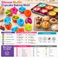 Customized Logo Silicone Cupcake Baking Cups OEM ODM Reusable Muffin Liners for Bakery and Kitchen Use Bulk Supply