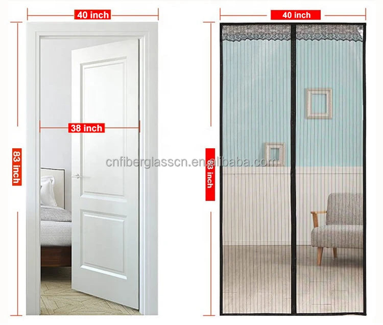 Fiberglass Netting Net Soft Door Magnetic Insect Screen Polyester Bugs Door Curtains Magnets Mosquito Curtain