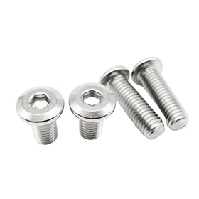 1/50pcs M3 M4 M5 M6 M8 304 Stainless Steel Large Flat Hex Hexagon Socket Head Allen Furniture Rivet Screw Connector Joint Bolt