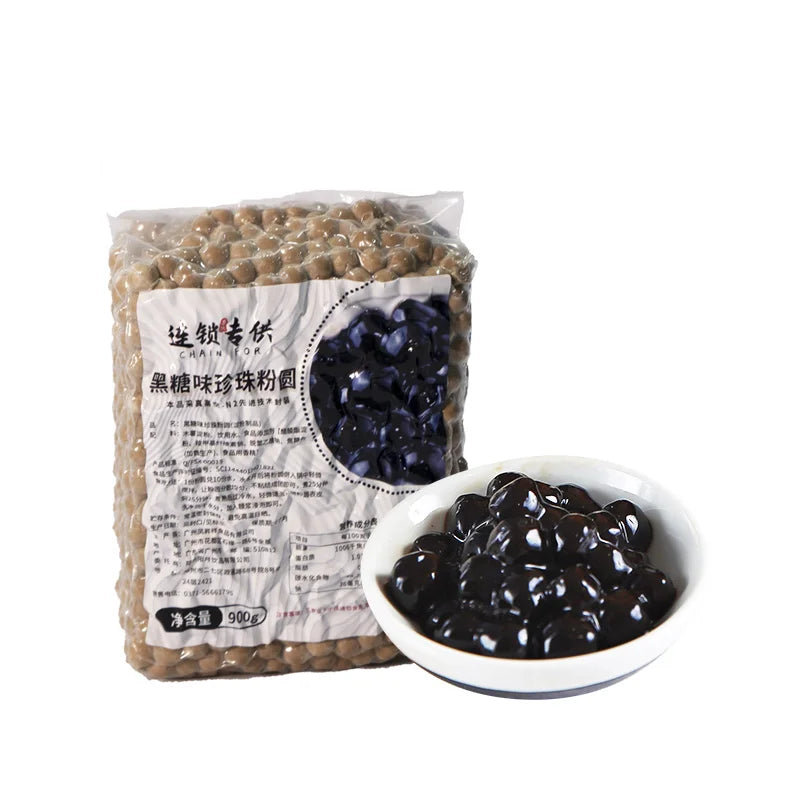 Factory Supply Brown Sugar Flavored Tapioca Pearls Powder Round for Milk Tea Boba Tea Bubble Tea Ingredients