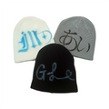 Custom Winter Outdoor Knitted Ski Hat Graffiti Style with Warmth and Letter Printing Wholesale Hip Hop Beanie for Travel