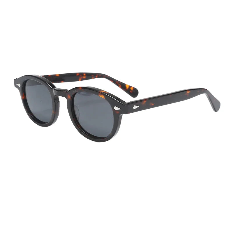 2025 Custom Logo Acetate Polarized Sunglasses for Men Retro Plate Sunglasses with Black White Red Pink Orange Frames Tac Lenses