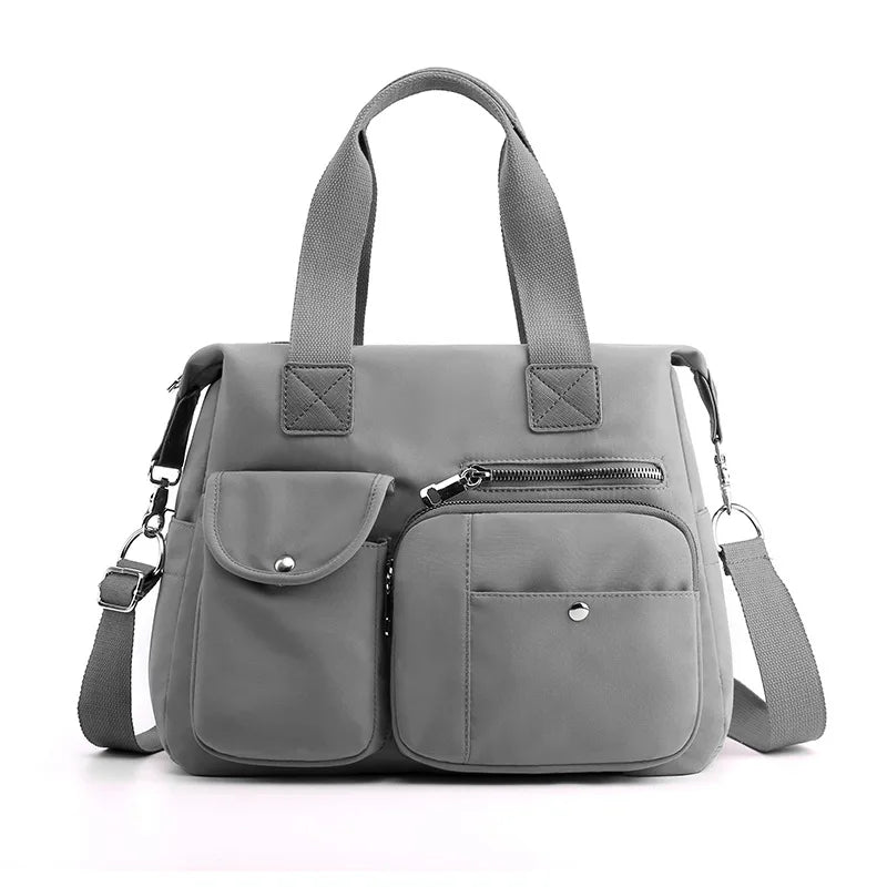 2026 Hot Women Multiple Pockets Tote Bag Weekden Polyester Shoulder Bag Large Portable Female Crossbody Messenger Bags
