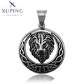XUPING 34314 Wholesale Black Color Texture Design Lion Stainless Steel Jewelry Animals Shape Series Unisex Elegant Pendant
