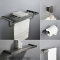 Modern Eco-Friendly Brushed Stainless Steel Hotel Bathroom Hardware Set