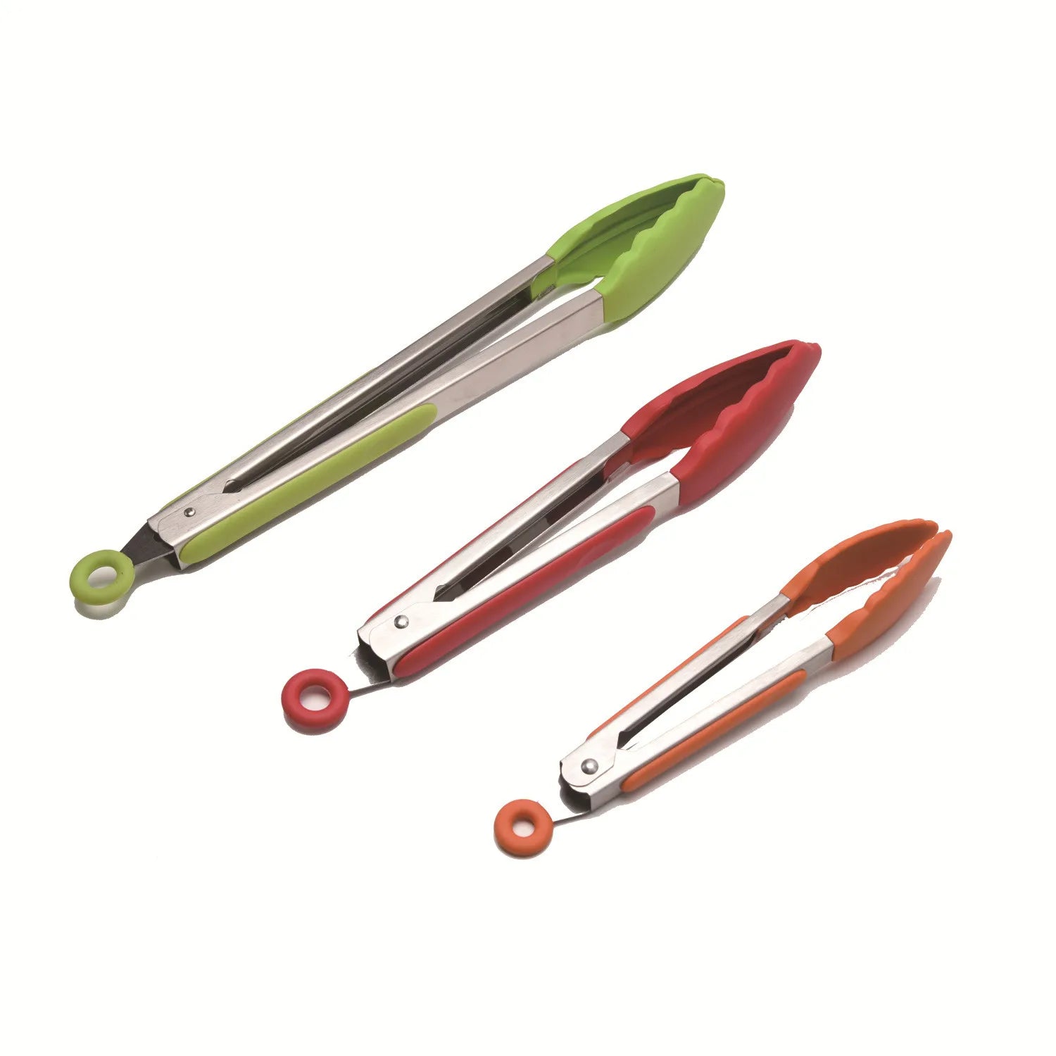 Stainless Steel Bbq and Kitchen Tongs with Silicone Tips