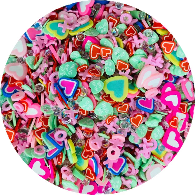 Mix Heart Shape  Polymer Clay Sprinkles Soft Pottery Supplies for Slime Nails Kawaii Accessories Decor