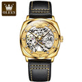 OLEVS 6651 Oem Men  Sport Watch Waterproof Luxury Brand Fashion Belt Wristwatch Skeleton  Automatic Mechanical Watch
