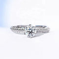 Handmade Wedding Band Classic Design Jewelry 18k White Gold 1 Carat Solitaire Lab Grown Diamond Engagement Ring
