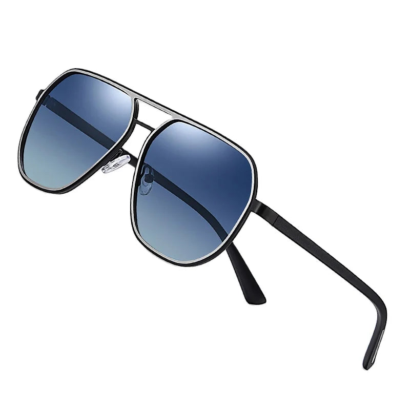 Newest 2025 Fashion Polarized Metal Large Frame Men's Sunglasses for Driving Glasses Customizable Wholesale OEM/ODM