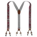 3.5*120cm Fashion Polyester Elastic Y Style Suspenders 6 Metal Clips Male Vintage Casual Wedding Party Trousers Husband's Custom