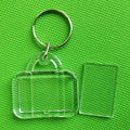 DIY Acrylic Blank Keychain Custom Clover Bear Bag Shape Transparent Key Chains Charm Pendant Blanks Acrylic Photo Frame Keychain