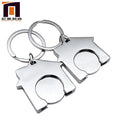Cute Double Sided Hard Enamel Zinc Alloy Fashion 3D Blank Keychain Ring Sublimation Engraving Custom Metal Keychain