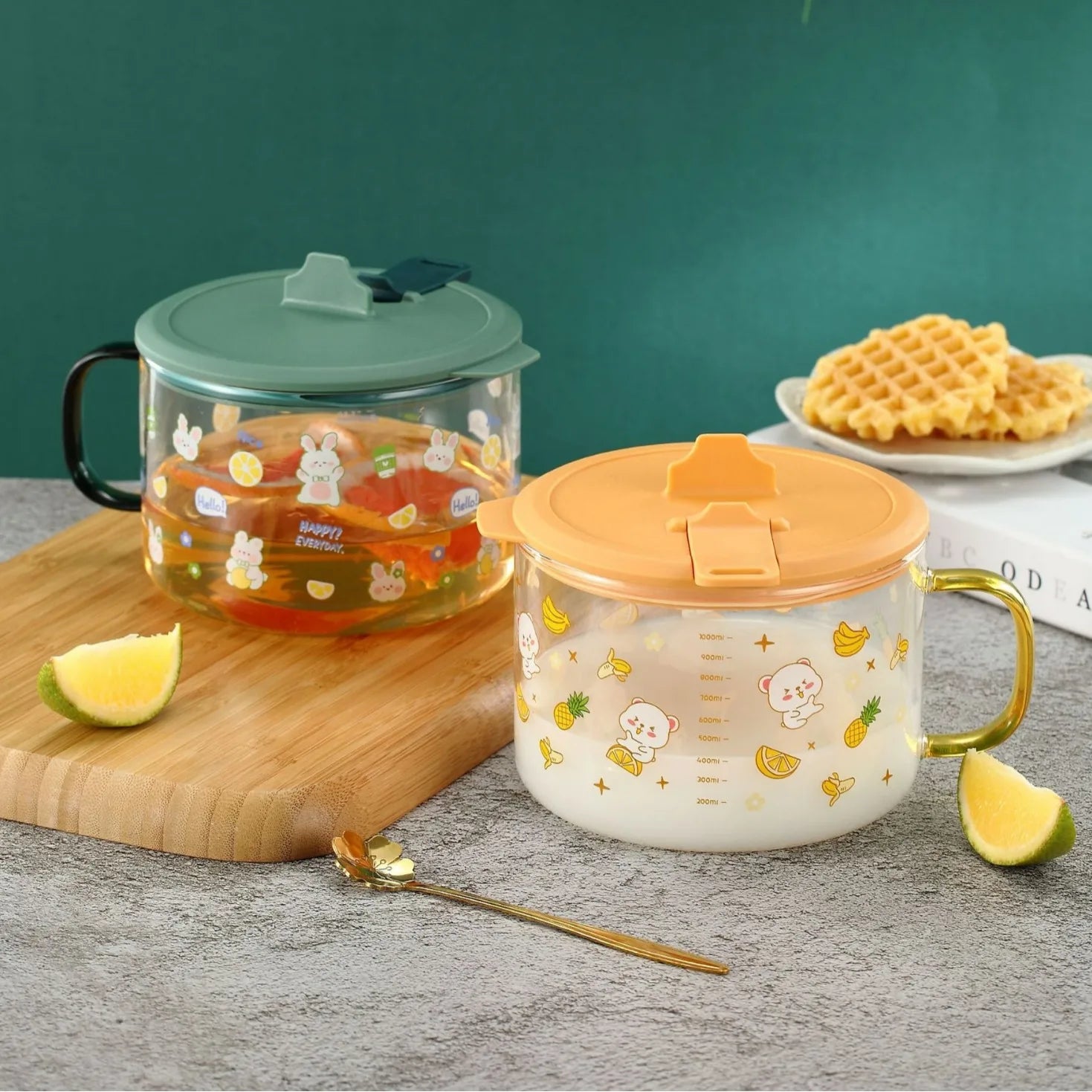 Hxglass Modern Design Bento Lunch Box with Handle Household Dormitory Students New Noodle Soup Ramen Bowl with Lid