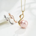 Popular 925 Sterling Silver Swan's Head Pendant Pins for Necklace Jewelry Making Accessories Supplies