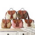 New Hot Trendy Straw Shoulder Bag With Handle and Shoulder Belt for Women Straw Clutch Bag