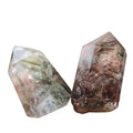 Hot Sale Natural Rock Rare Healing Quartz Crystal Tower Green Phantom Point For Fengshui