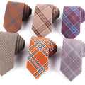 British Style Plaid Wool Ties for Men Striped Vintage Checked Men's Classical Handmade Ties Man
