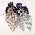 QIYUE Wholesale Fashion Geometric Pattern Large Long Scarf Hair Scrunchies