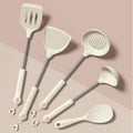 Cartoon Cooking Tools 5 Pcs Sets Silicone Spatulas Set Stainless Steel Ladle Turner Skimmer Home and Kitchen Accessories