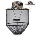 Sun Hat Bucket Hat With Net Mesh Cap Outdoor Fishing Hiking Gardening Men Women Anti Mosquito Bee Hat
