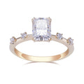 MSR-1320 Customization 14K Yellow Gold  2.2CT D VS1 Radiant Lab Grown Diamond Ring