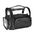 Relavel Professional Cosmetic Storage Bag Makeup Brush Case Stand-up Cup PVC Clear Makeup Brush Holder with Shoulder Strap