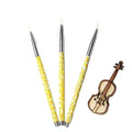 Wholesale Best Price Socheal 3Pcs Colorful Marble Acrylic Handle Multifunctional Nail Art Liner Painting Drawing Brush Set Brush