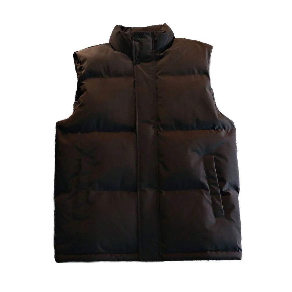 Wholesale Men's Anti-Rain Padded Security Waterproof Features Outdoor Casual Stand Collar Jacket Work Vest