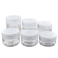 In-Stock Transparent PET Plastic Cream Jars with Hinged Flip Cap 50ml 100ml 120ml 150ml 200ml 250ml Capacity for Face Eye Cream