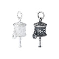 Retro Ancient Silver Amulet 925 Silver Sterling Nepal Buddhism Mantra Magic Tool Jewelry Pendant for Necklace Making