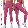 Custom Logo Yoga Wear Gym Leggings Seamless High Waist Butt Lift Peach Buttocks High Elastic Sports Leggings Women Fitness