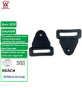 Black Double Bar Belt Buckle Triangle Plastic POM for Purse Backpack Webbing Straps Easy on and off Fastener