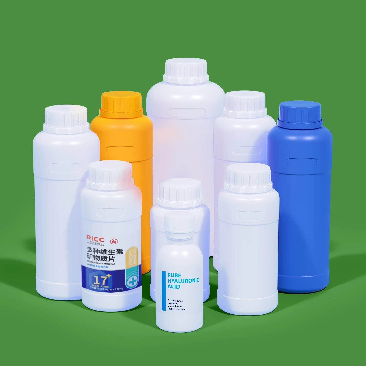 Wholesale 100ml250ml 500ml 1000ml 1 Liter Plastic HDPE Bottle with Screw Cap for Liquids