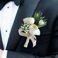 YATING Custom Wedding Decor Floral Bridesmaid Boutonniere Corsage Artificial Dried Flowers Bridal Hand Wrist Corsage
