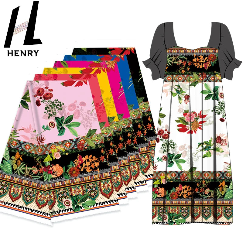 Henry Micronesia Island Style Print Custom Polyester Fabrics for Garment Womens Clothing Fabric Good Price
