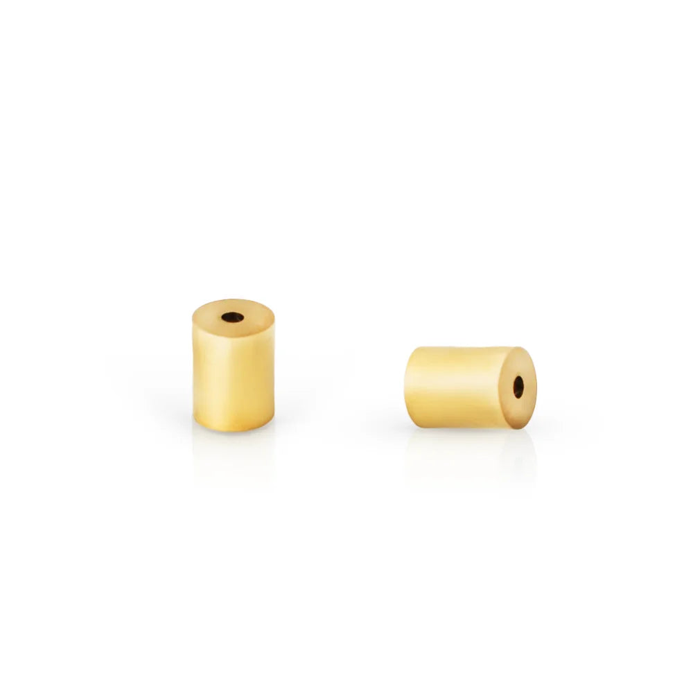 Chris April 316L Stainless Steel Cylinder Smooth Metal Bullet Head Earring Back Stud Hoop Earrings
