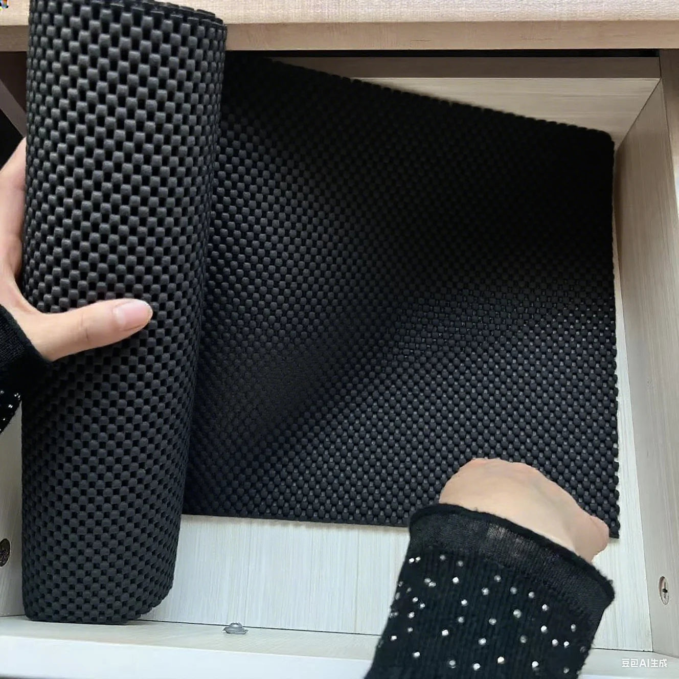 Modern PVC Mesh Grip Liner Non-Slip Mat Washable Kitchen Shelf Liner Cabinet Stop for Rug Pad Carpet Underlay Anti-Slip for
